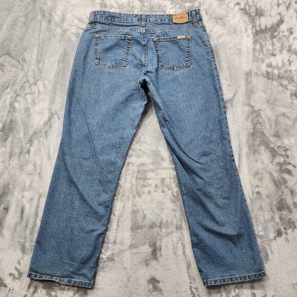 Signature Levi Strauss Jeans Womens 12 SHORT Blue Mid Rise Straight Leg Stretch - Picture 3 of 13